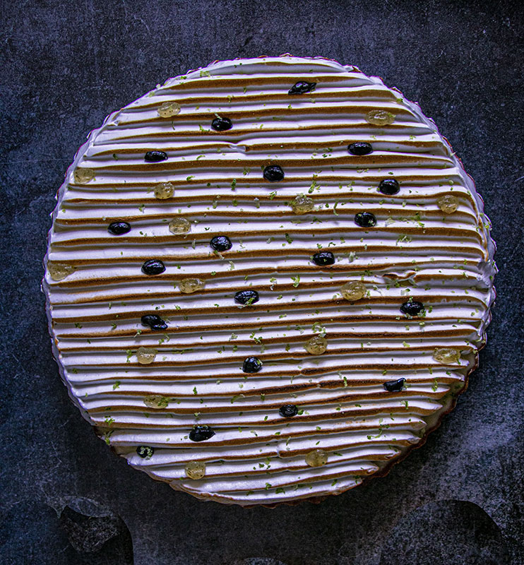 Tarte citron sésame noir